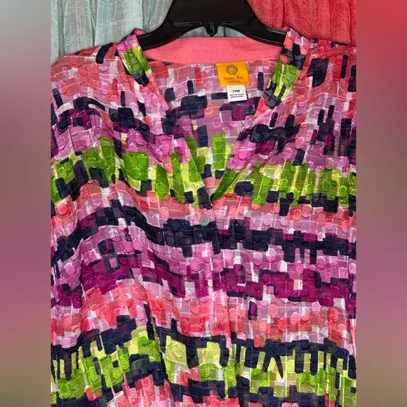 Ruby Rd. Colorful Patterned Button Up - Picture 2 of 4